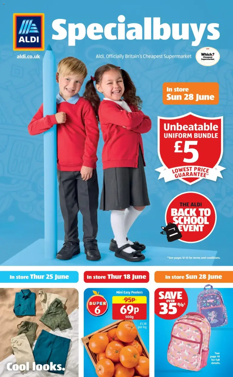 Weekly offers Aldi Back to school Scottisch